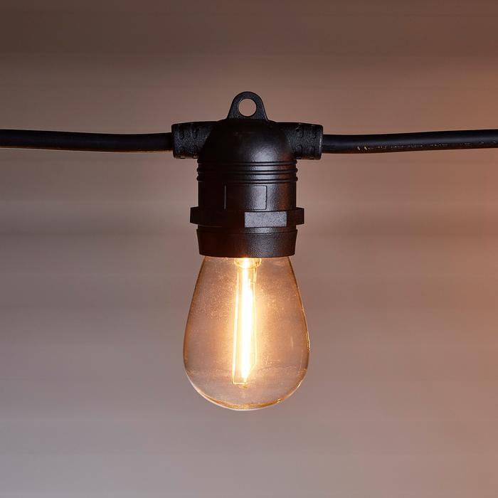 Ultimate Connect 20er LED Lichterkette Glühbirnen warmweiß koppelbar schwarzes Kabel