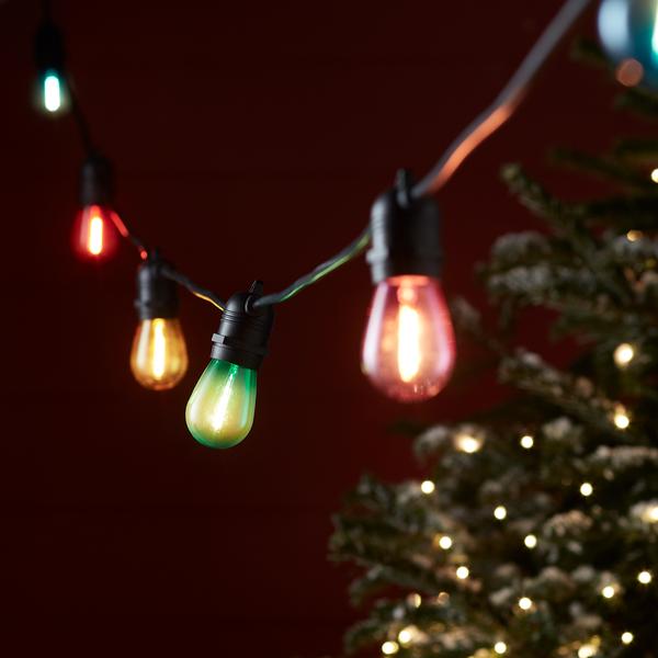 Ultimate Connect 120er LED Lichterkette Glühbirnen bunt koppelbar schwarzes Kabel