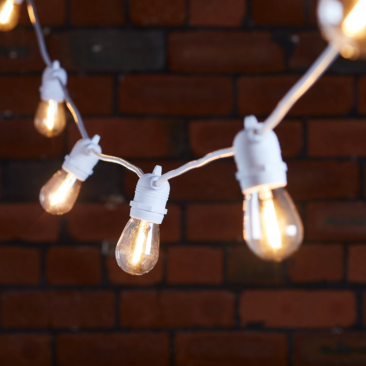 Ultimate Connect 20m 40er LED Lichterkette Glühbirnen warmweiß koppelbar weißes Kabel