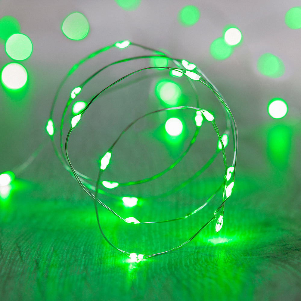 20er LED Micro Lichterkette grün