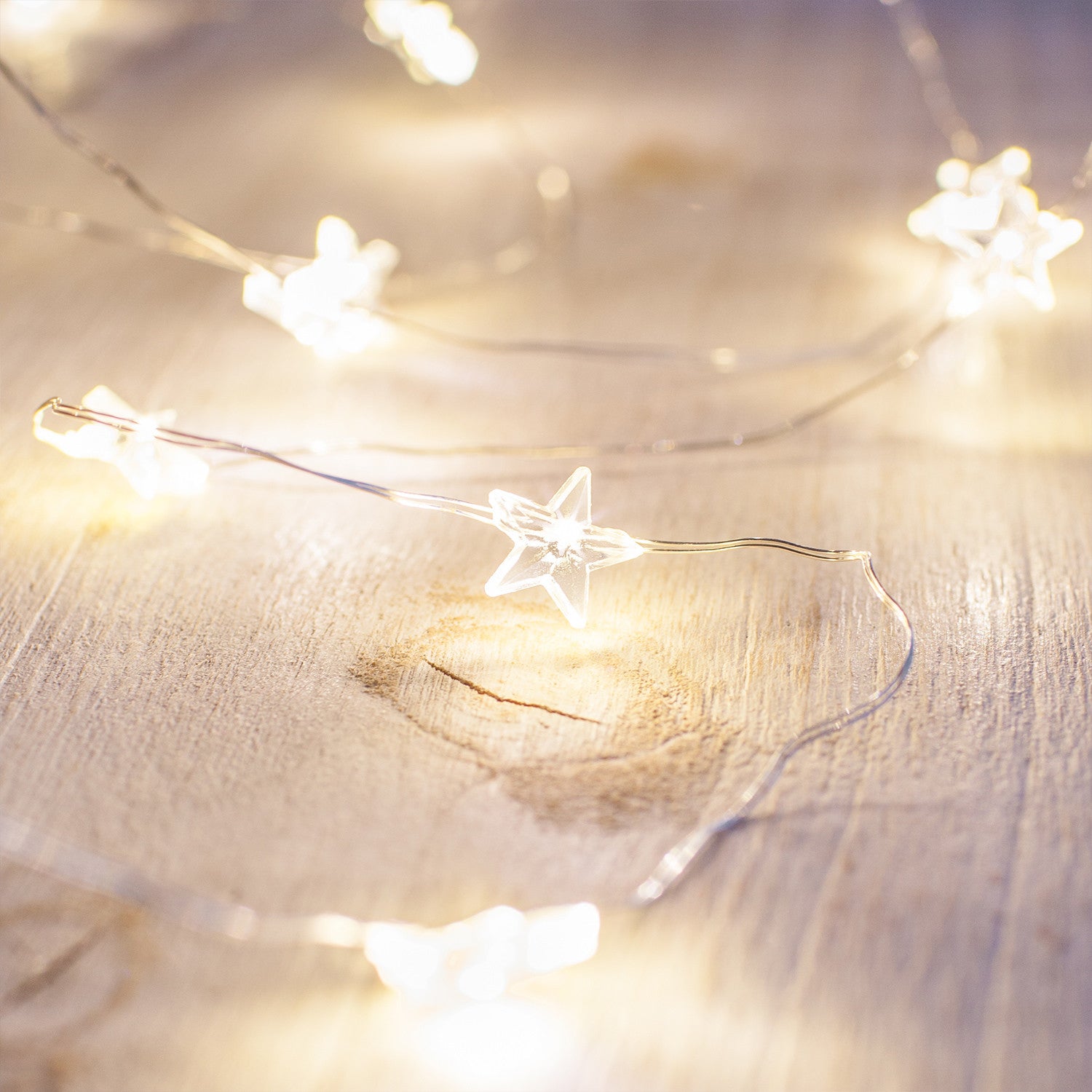 40er LED Micro Lichterkette Sterne warmweiß
