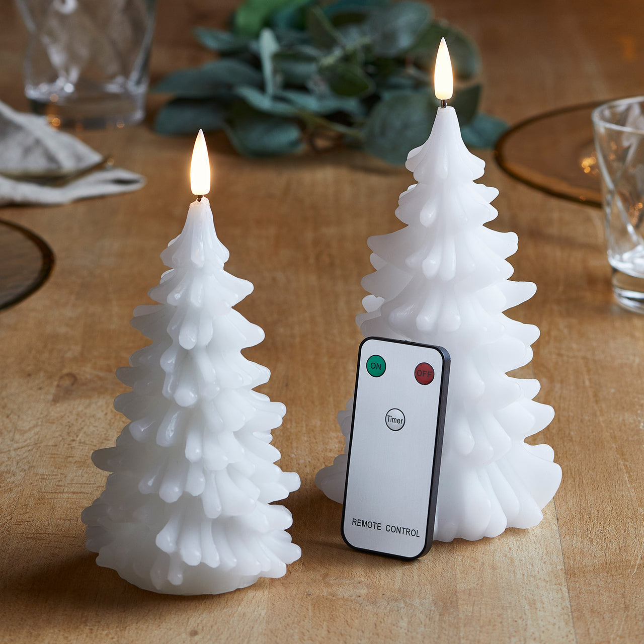 Kerzen Duo TruGlow® Weihnachtsbäume LED –