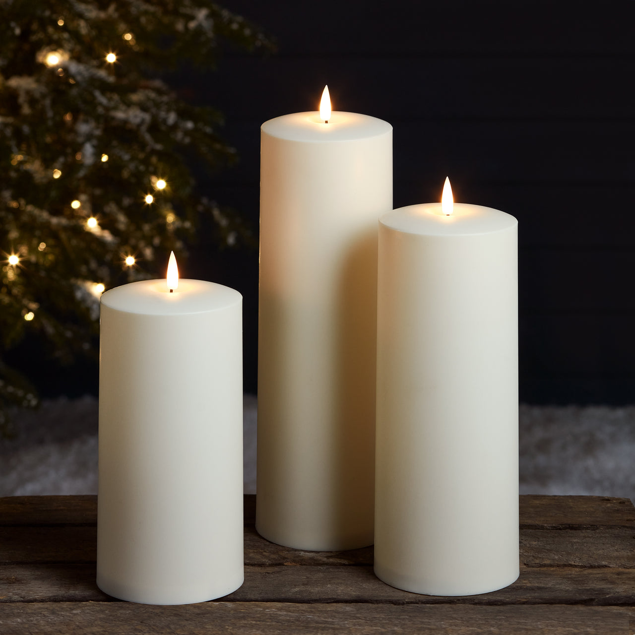 TruGlow® LED Outdoor Kerzen großes Trio
