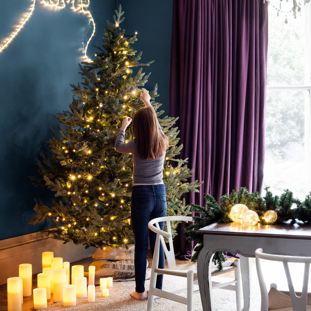Core Connect 70m 700er LED Lichterkette warmweiß koppelbar grünes Kabel