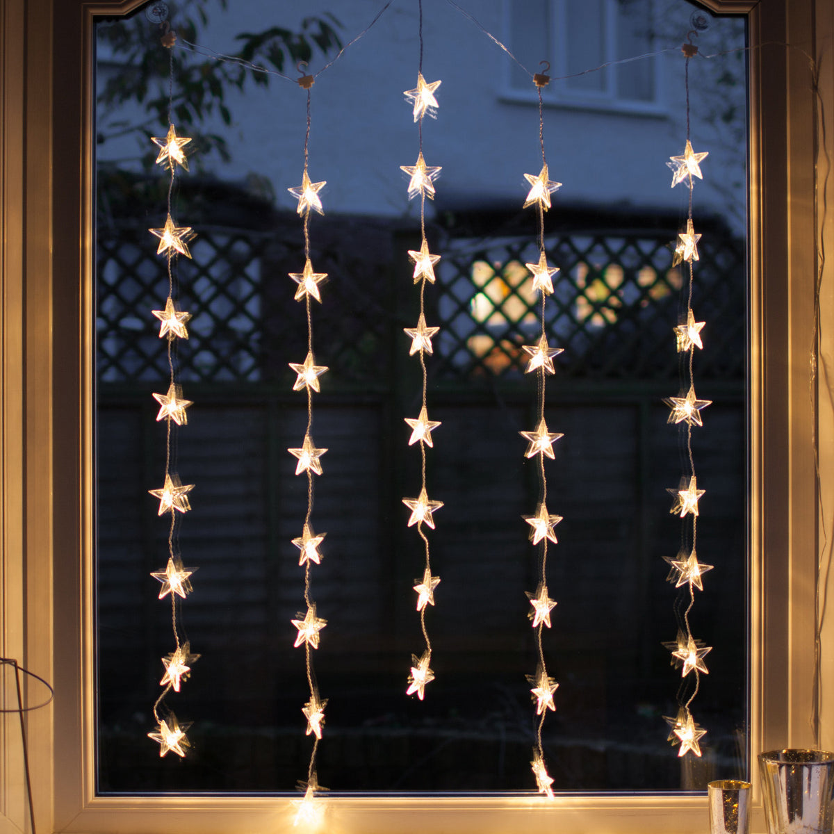 40er LED Sternen Lichtervorhang warmweiß 1 x 1,2mm
