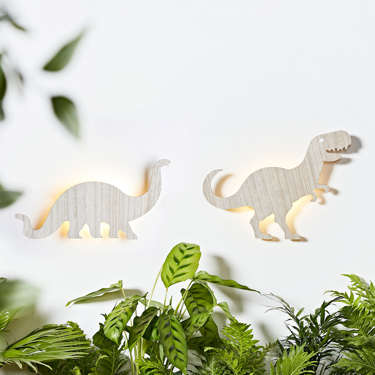 Holz Wandlampe Dinosaurier Diplodocus