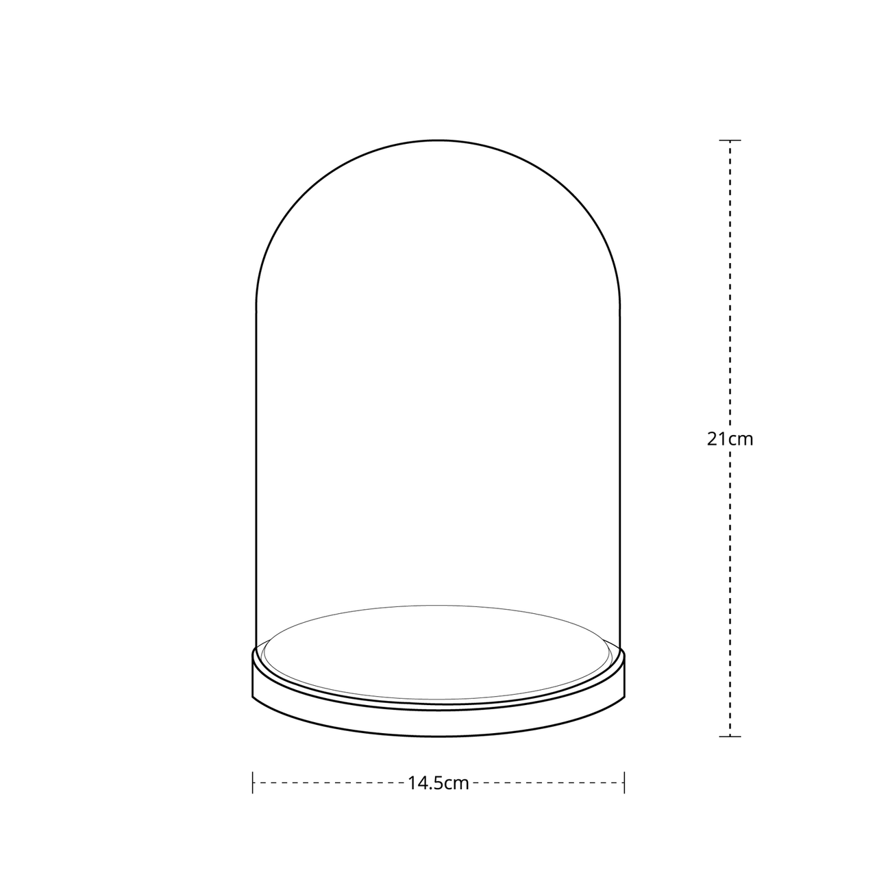 Minimalistische Glasglocke mit Micro Lichterkette