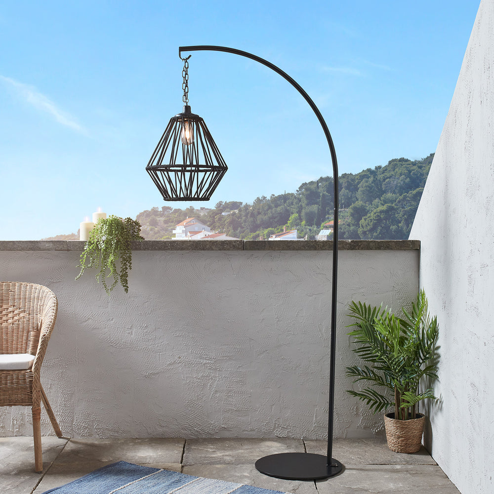 Solar Hängelampe geometrisch mit Outdoor Lampenfuß