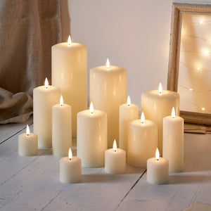 13er Set TruGlow® LED Kerzen Echtwachs