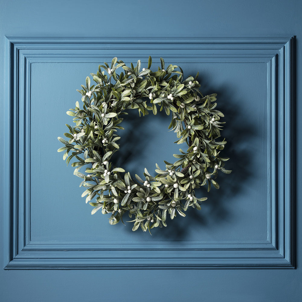 Mistelzweig Weihnachtskranz mit Micro Lichterkette