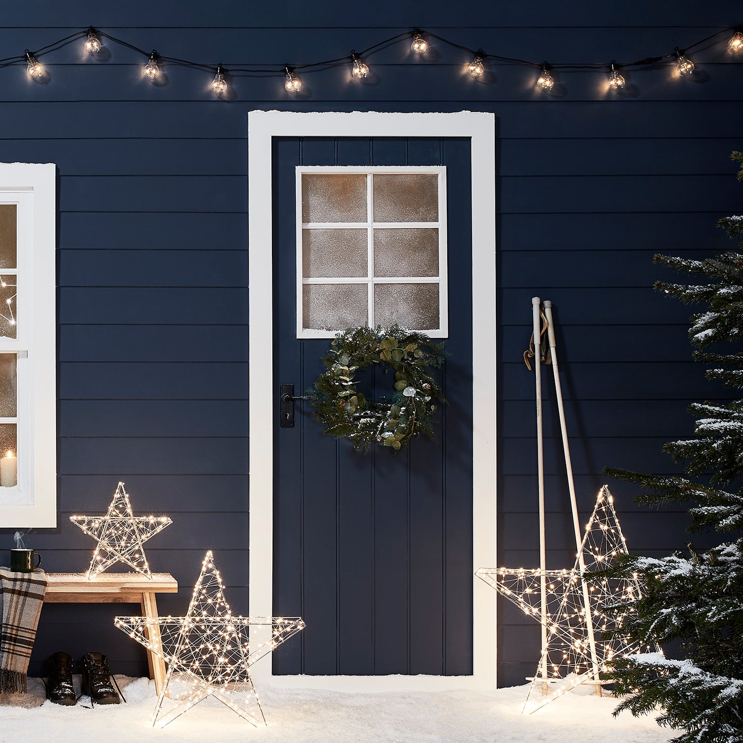 3er Set LED Sterne Weihnachtsdeko außen | Lights4fun.de