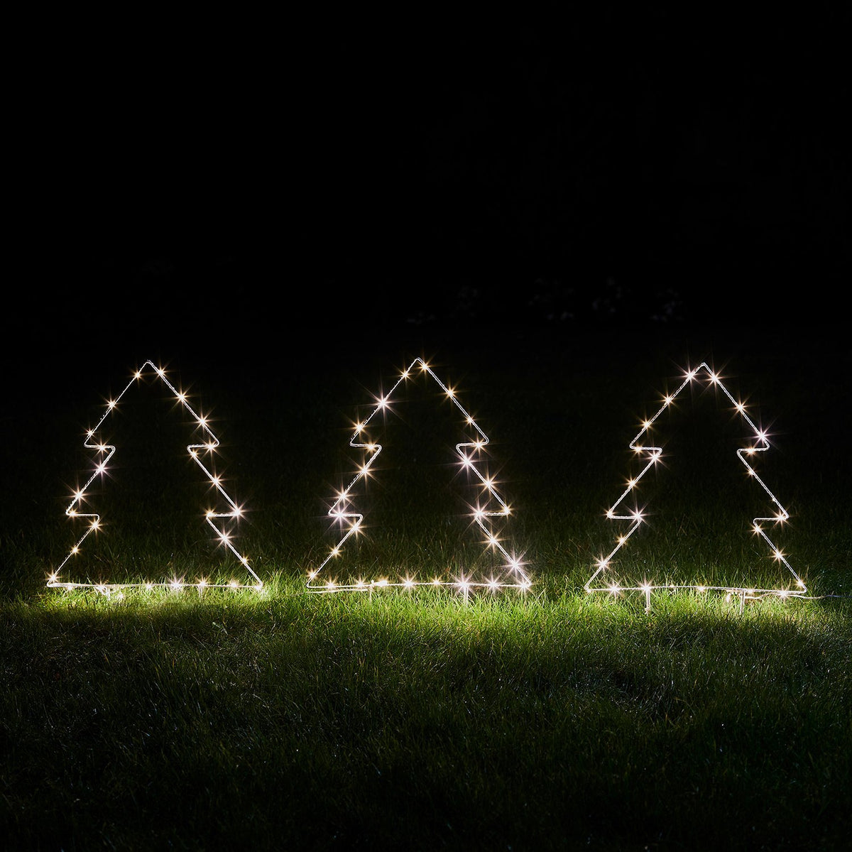 3er Set Tannenbaum Stableuchten