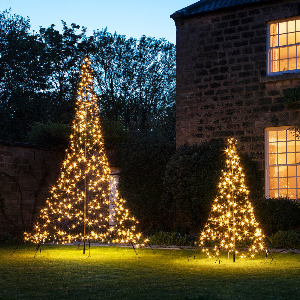 2er Set Fairybell LED Weihnachtsbaum Figuren warmweiß außen