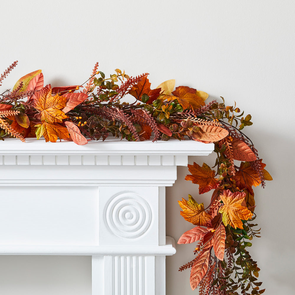 2m Herbstgirlande mit bunten Blättern