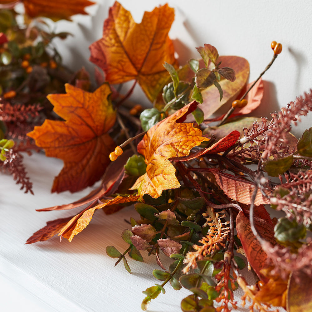 2m Herbstgirlande mit bunten Blättern