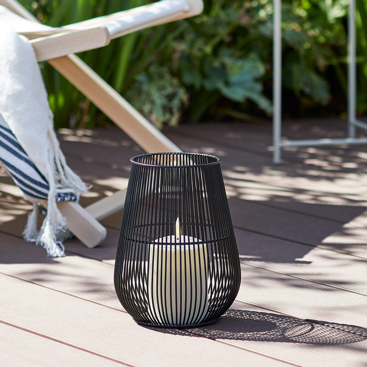 Melbourne Gartenlaterne mit TruGlow® Outdoor Kerze