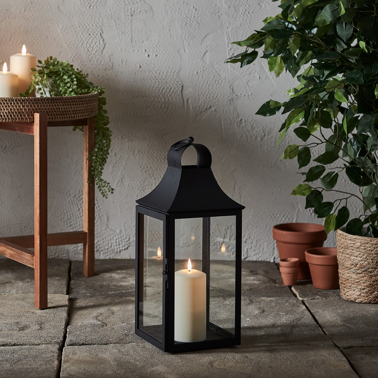 4er Set Albury Gartenlaternen mit TruGlow® Outdoor Kerzen