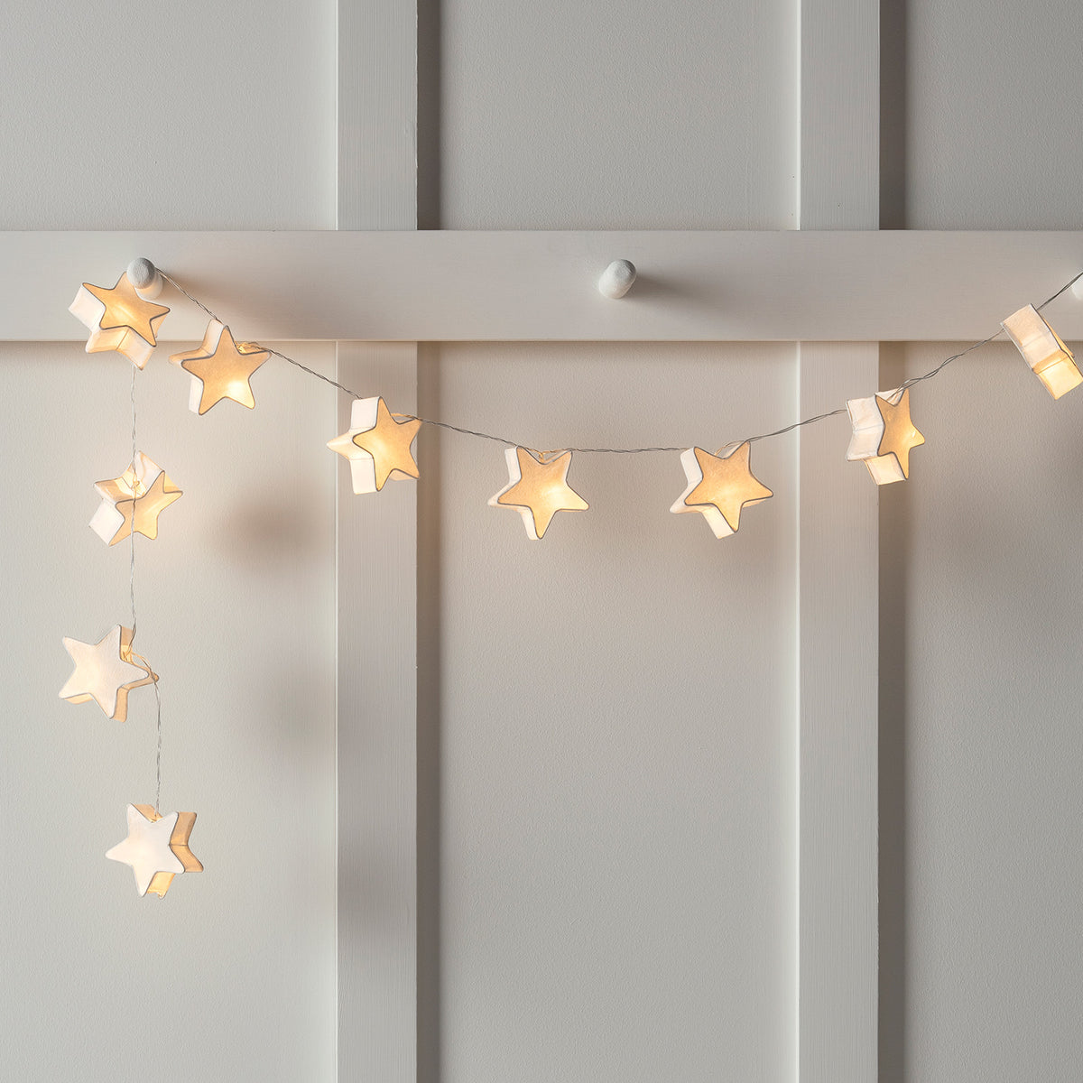 10er LED Papier Stern Lichterkette