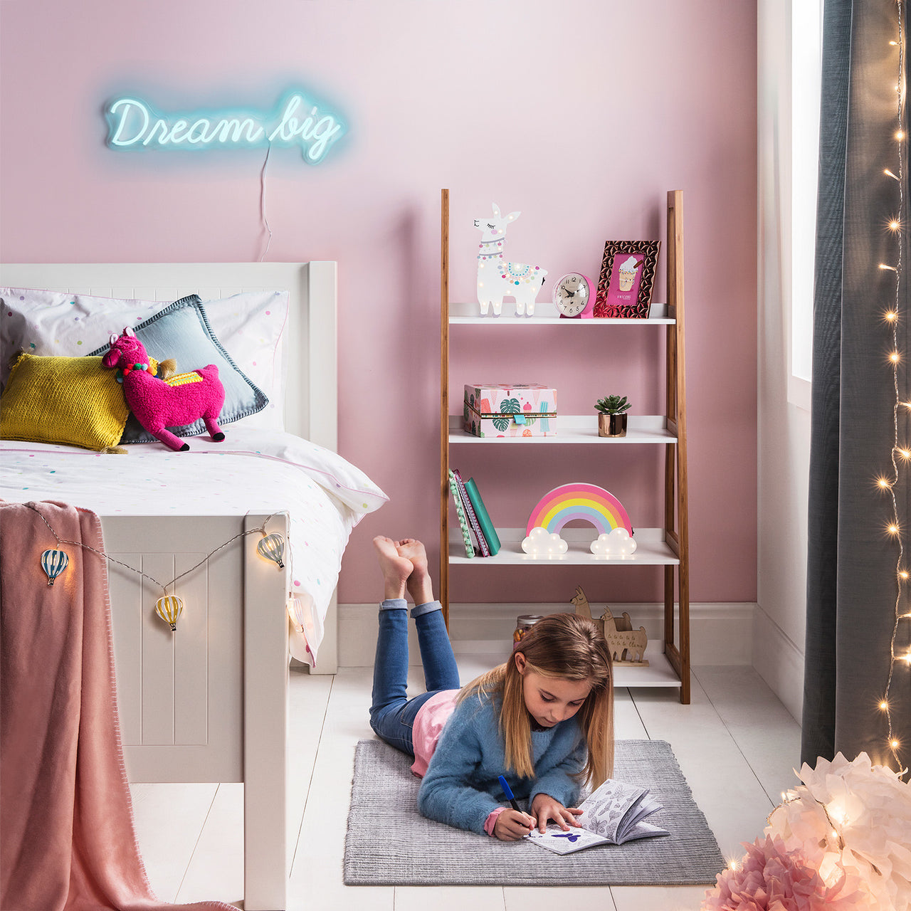 12er Heißluftballons Lichterkette Kinderzimmer