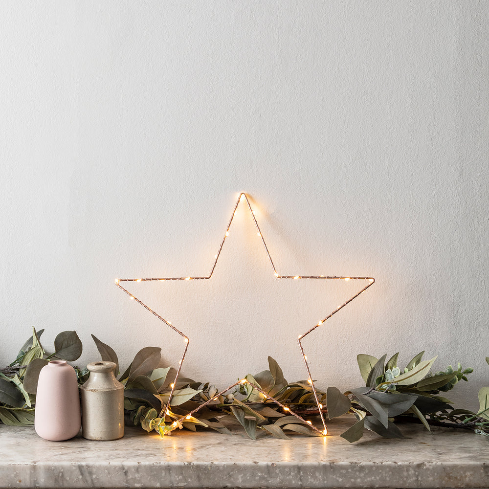 34cm Osby LED Stern rosegold