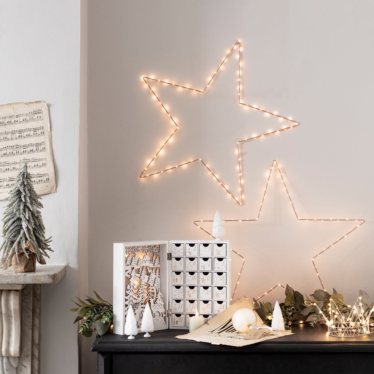60cm Osby LED Stern rosegold