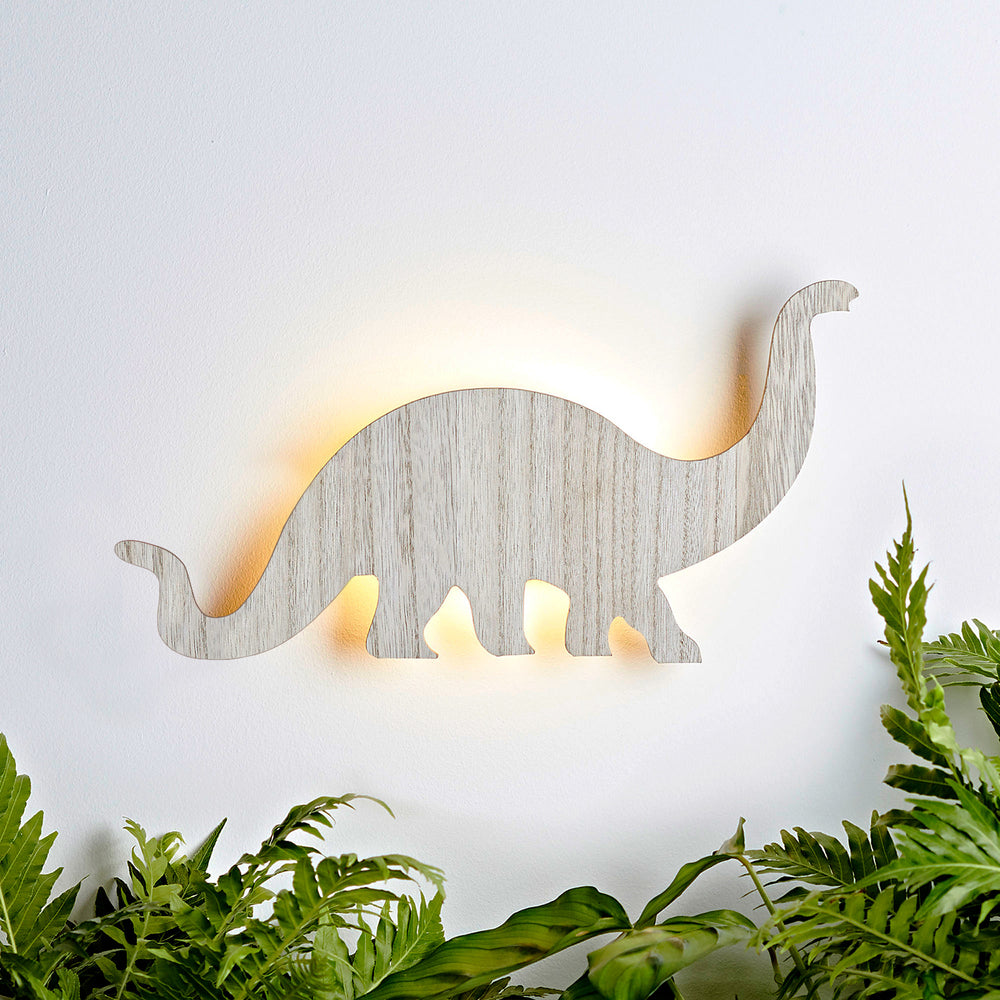 Holz Wandlampe Dinosaurier Diplodocus