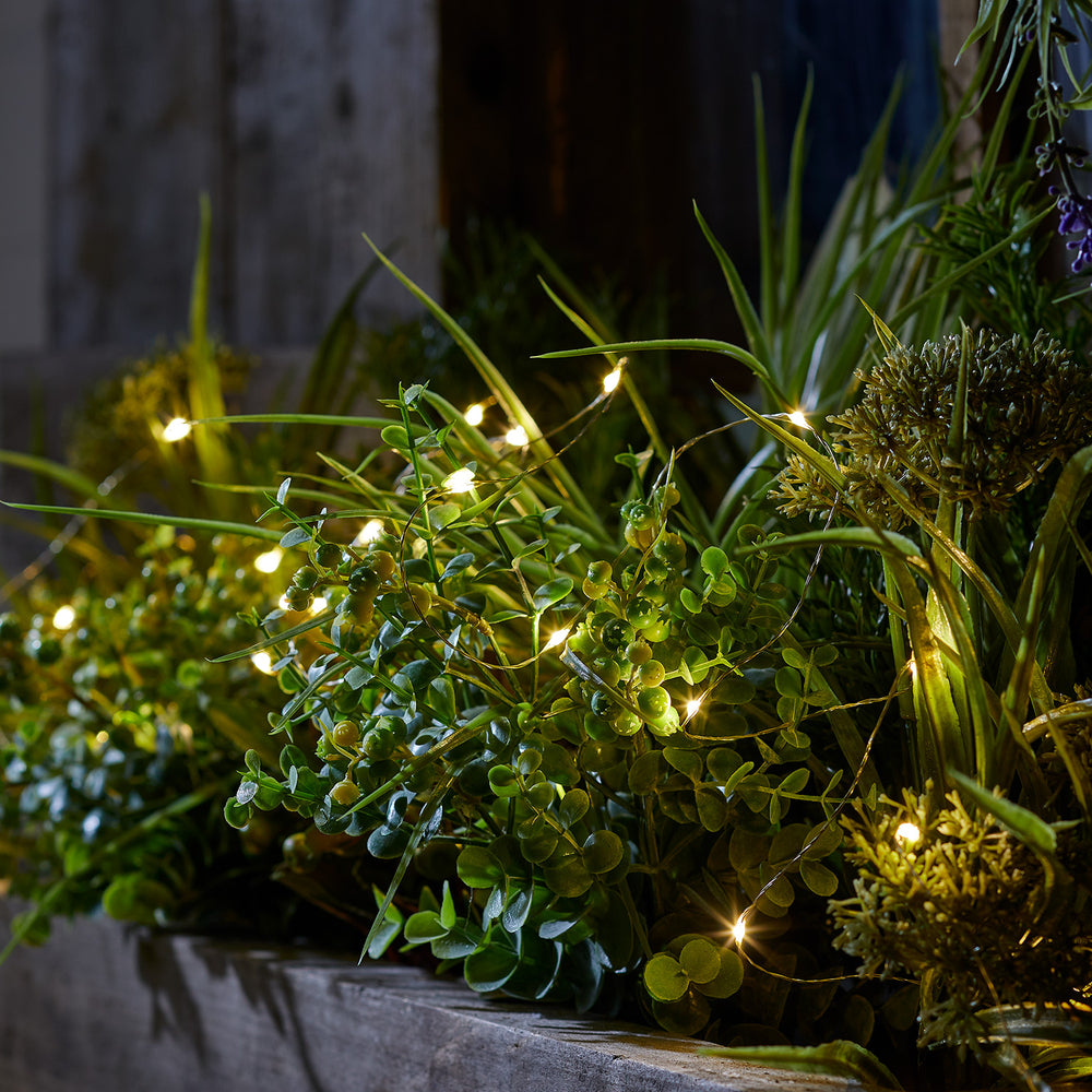 100er Micro Lichterkette außen warmweiß