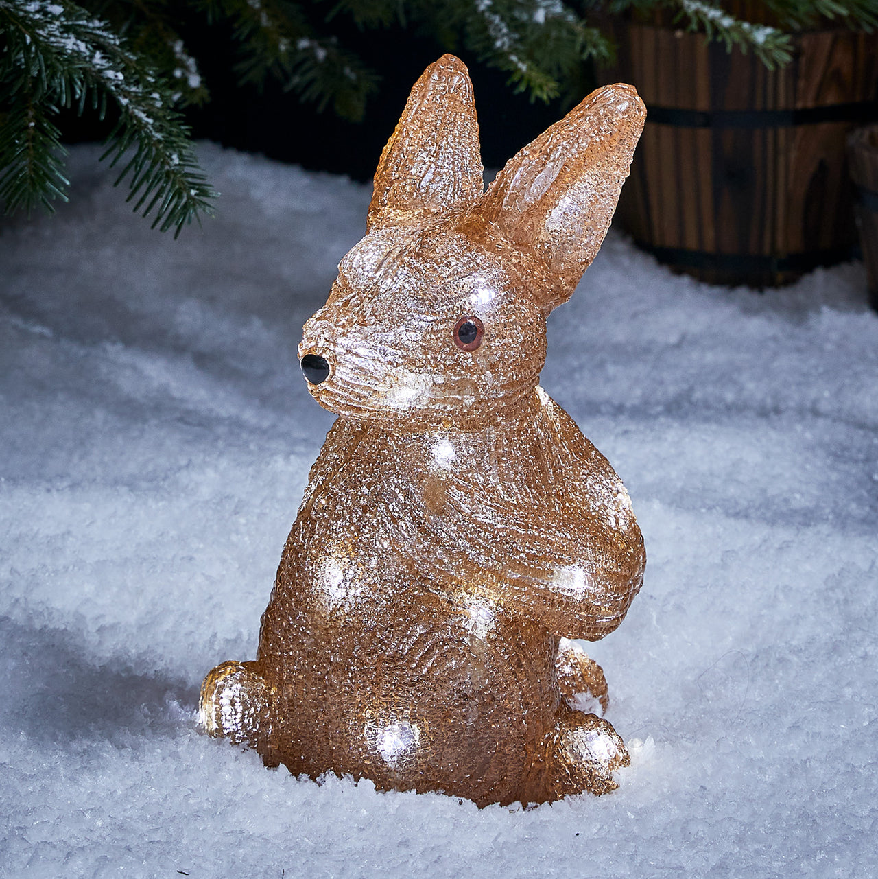 LED Acryl Weihnachtsfigur außen Hase
