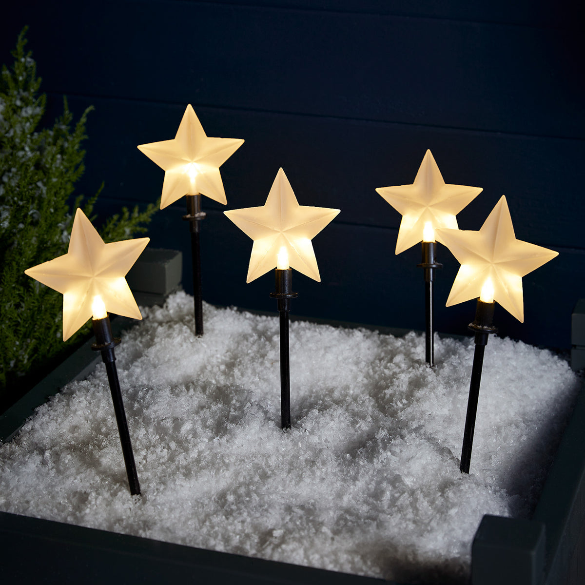 5er Set LED Stableuchten Sterne