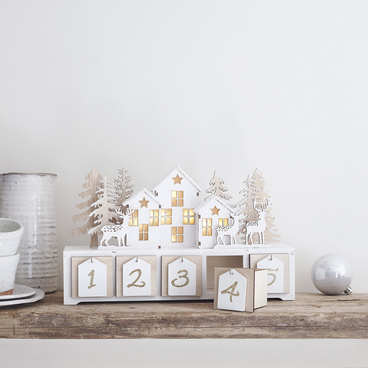 Holzadventskalender zum Befüllen Nordic House