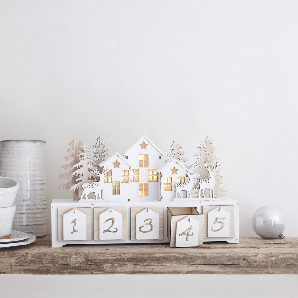 Holzadventskalender zum Befüllen Nordic House