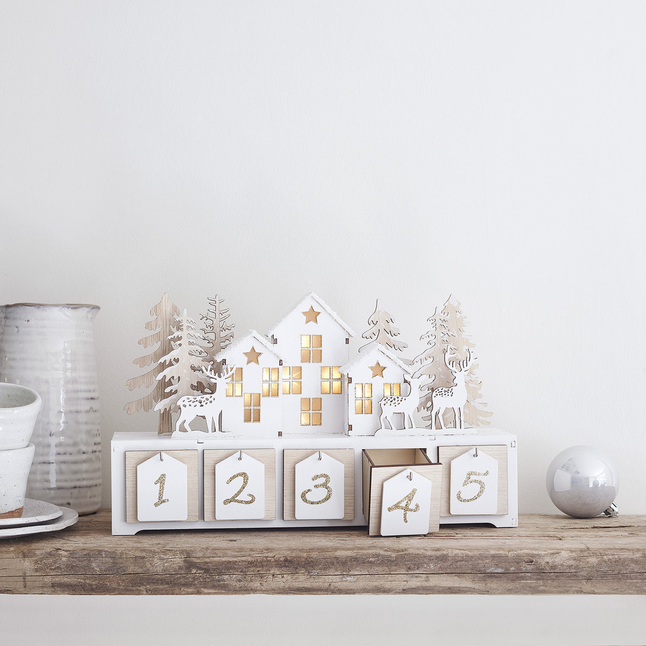 Holzadventskalender zum Befüllen Nordic House
