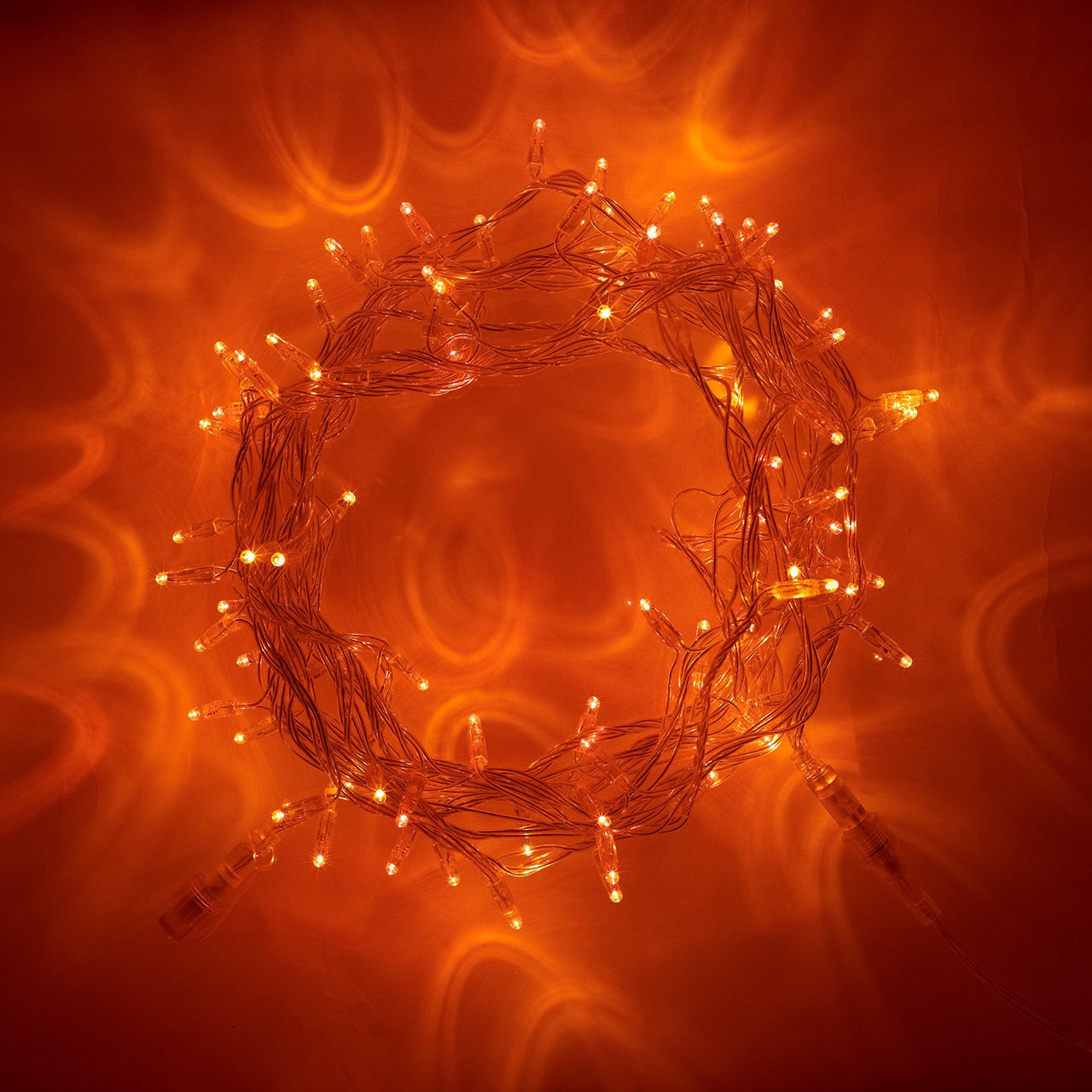 Core Connect 20m 200er LED Lichterkette orange koppelbar transparentes Kabel