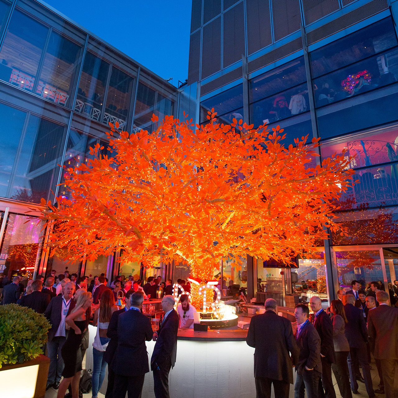 Core Connect 20m 200er LED Lichterkette orange koppelbar transparentes Kabel