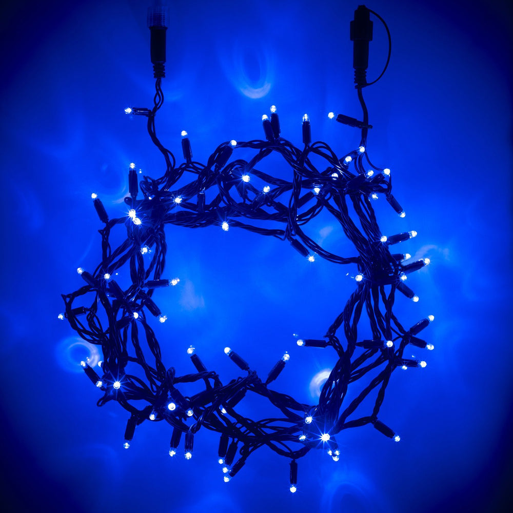 Core Connect 70m 700er LED Lichterkette blau koppelbar grünes Kabel