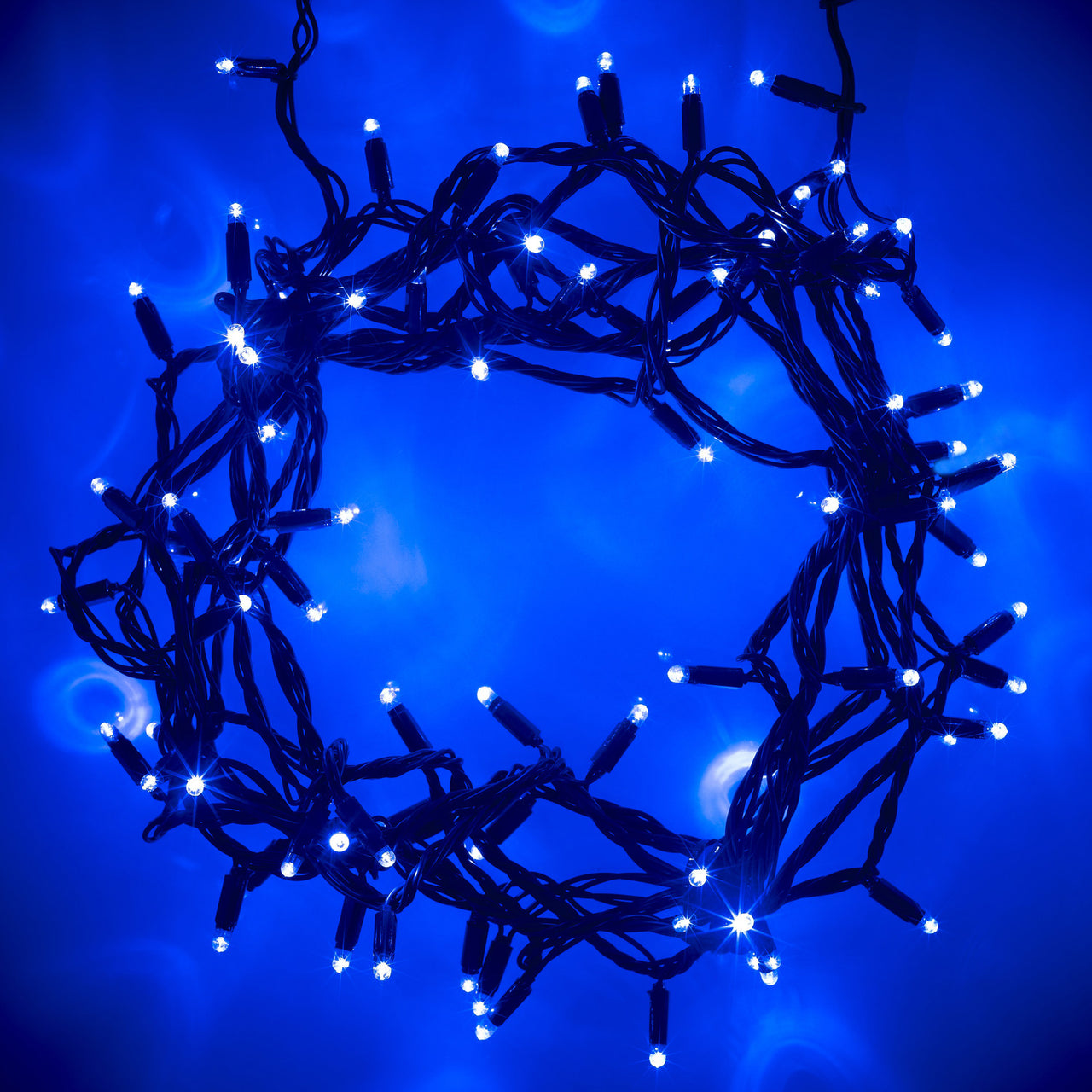 100er LED Lichterkette blau koppelbar 10m