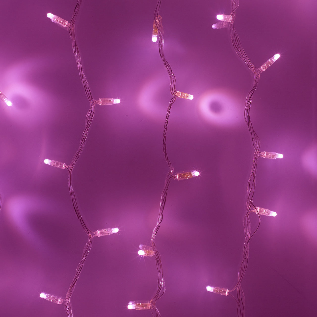 100er LED Lichterkette pink transparentes Kabel koppelbar 10m