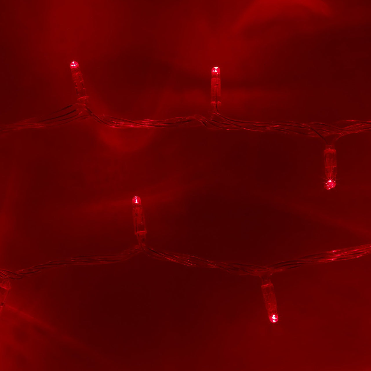 Core Connect 50m 500er LED Lichterkette rot koppelbar transparentes Kabel