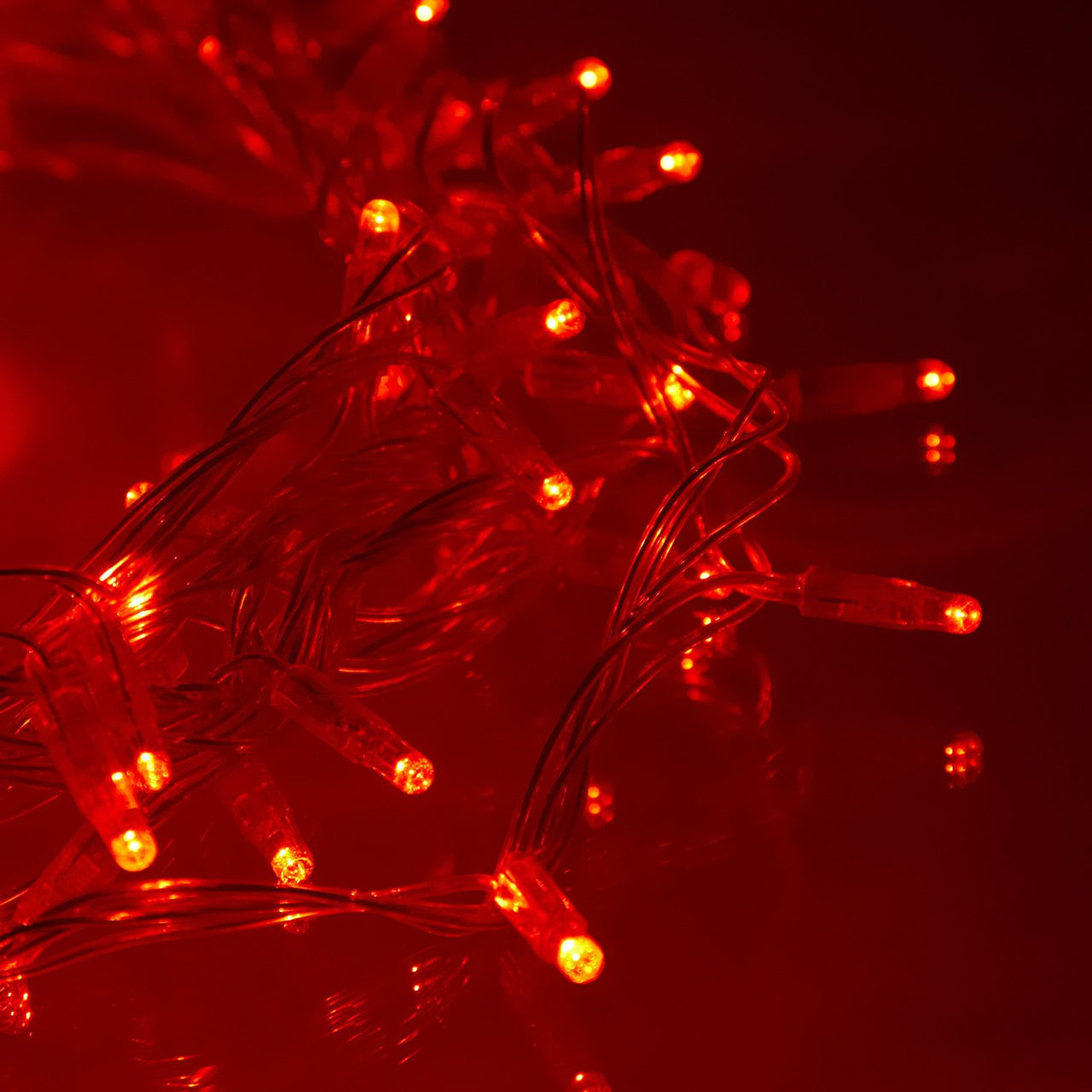 Core Connect 30m 300er LED Lichterkette rot koppelbar transparentes Kabel