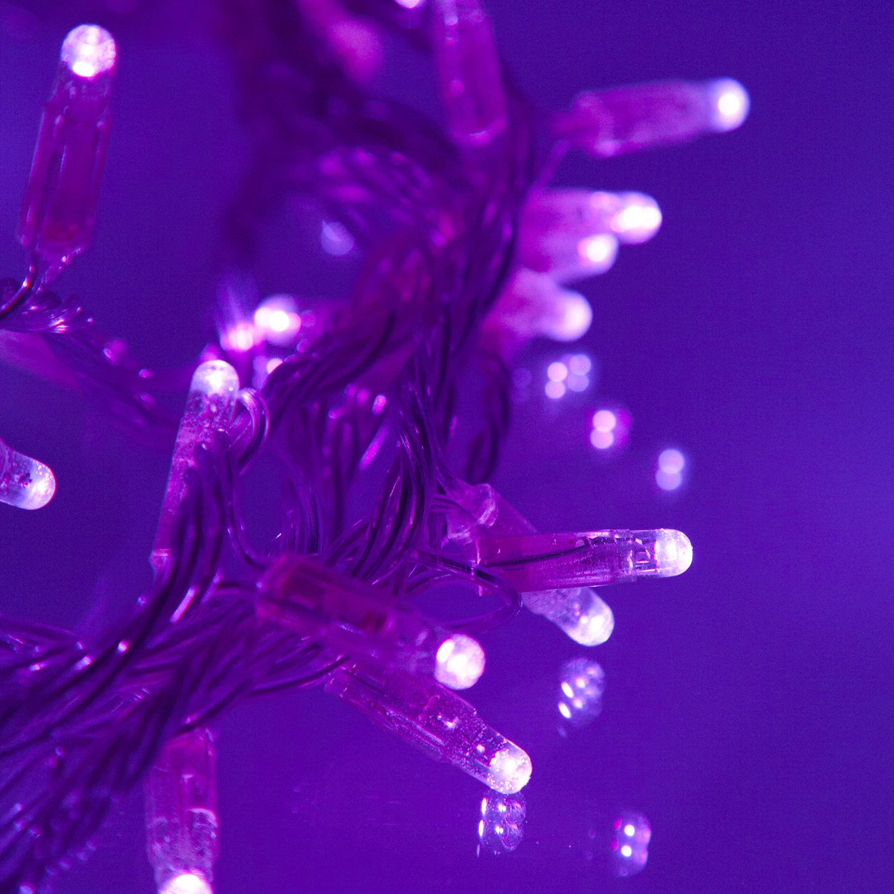 Core Connect 20m 200er LED Lichterkette lila koppelbar transparentes Kabel