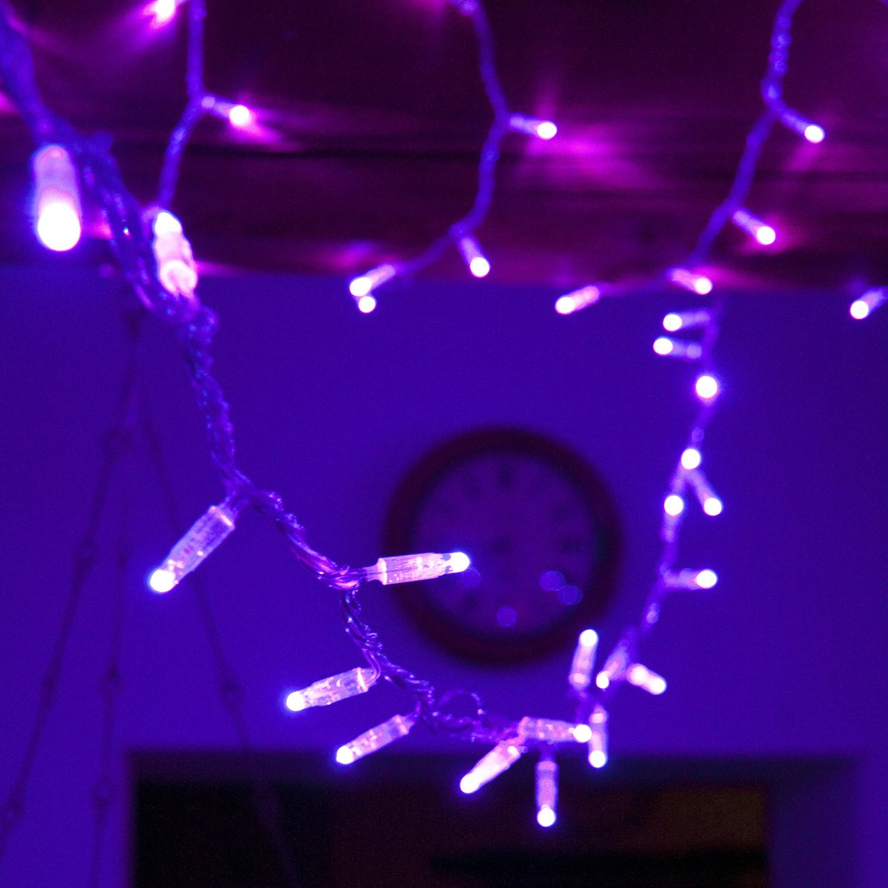 Core Connect 40m 400er LED Lichterkette lila koppelbar transparentes Kabel