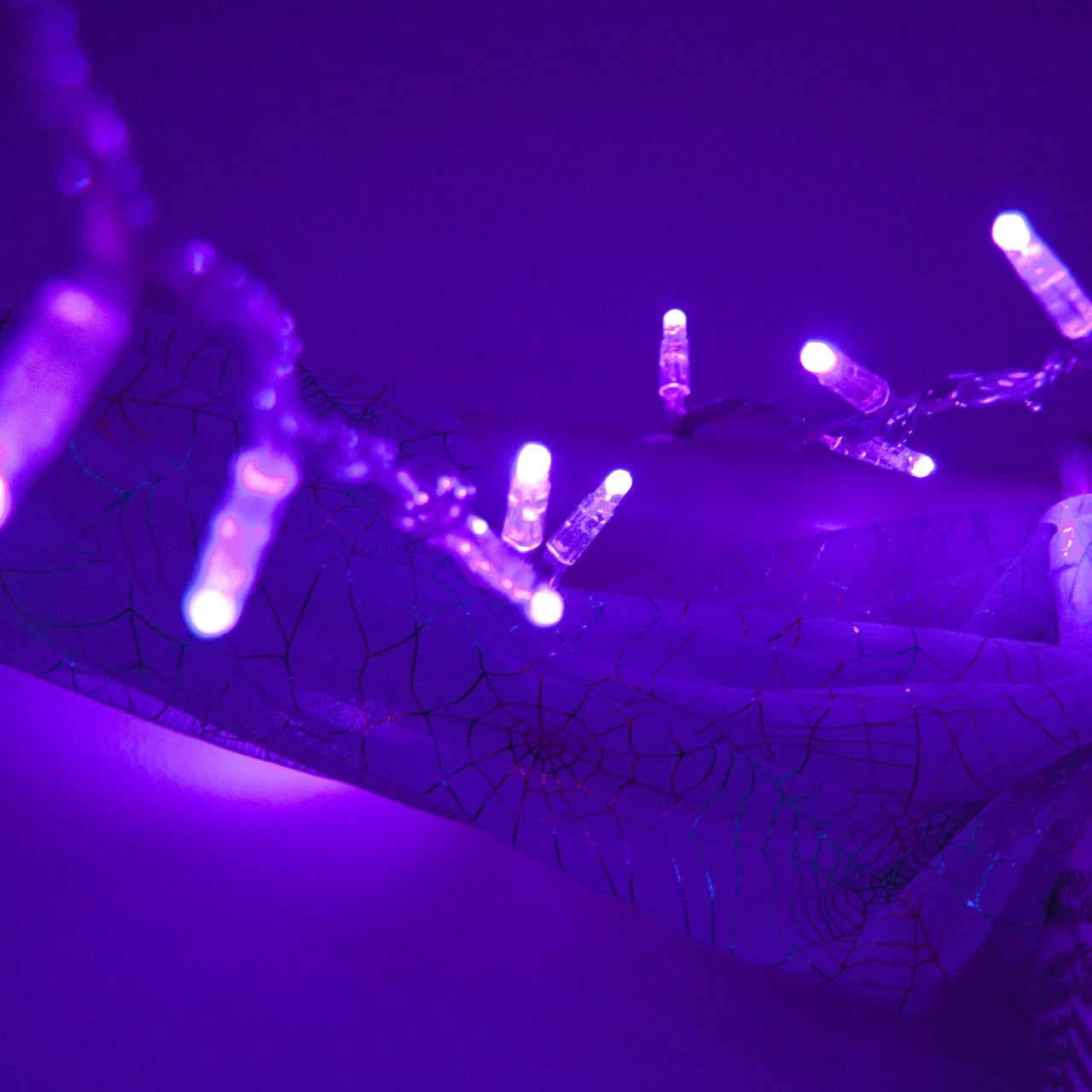 Core Connect 50m 500er LED Lichterkette lila koppelbar transparentes Kabel