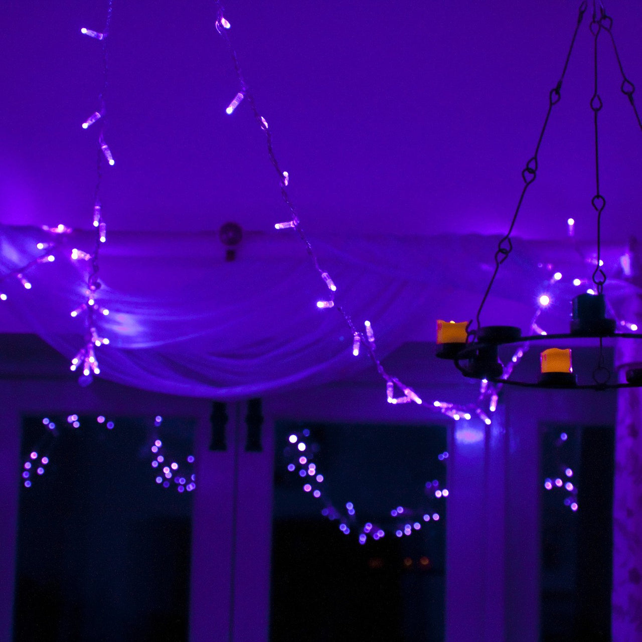 Core Connect 30m 300er LED Lichterkette lila koppelbar transparentes Kabel