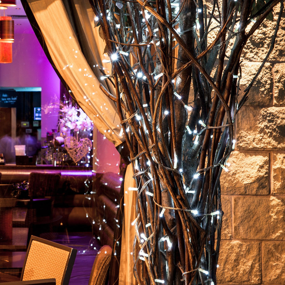 Core Connect 60m 600er LED Lichterkette weiß koppelbar transparentes Kabel