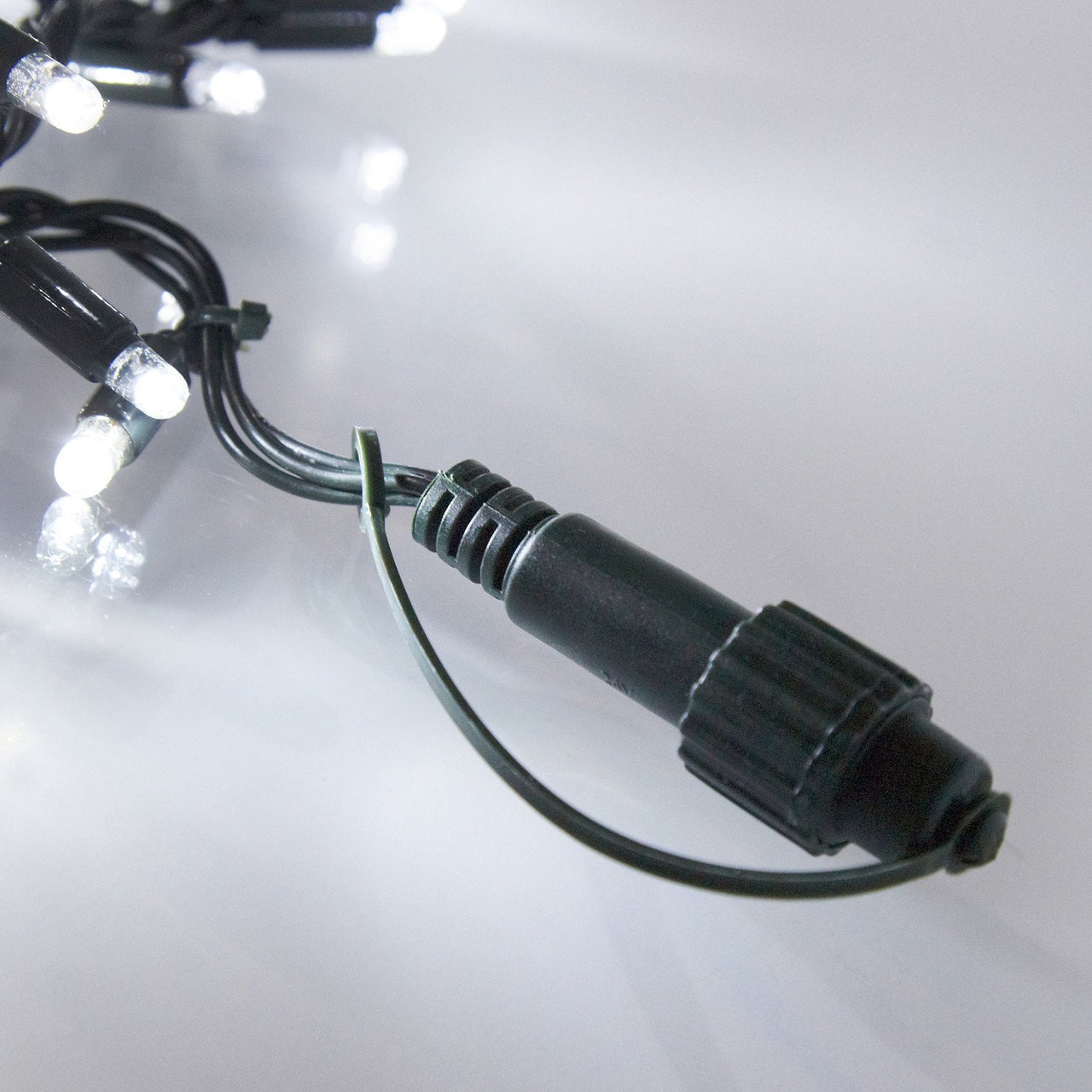 Core Connect 20m 200er LED Lichterkette weiß koppelbar grünes Kabel
