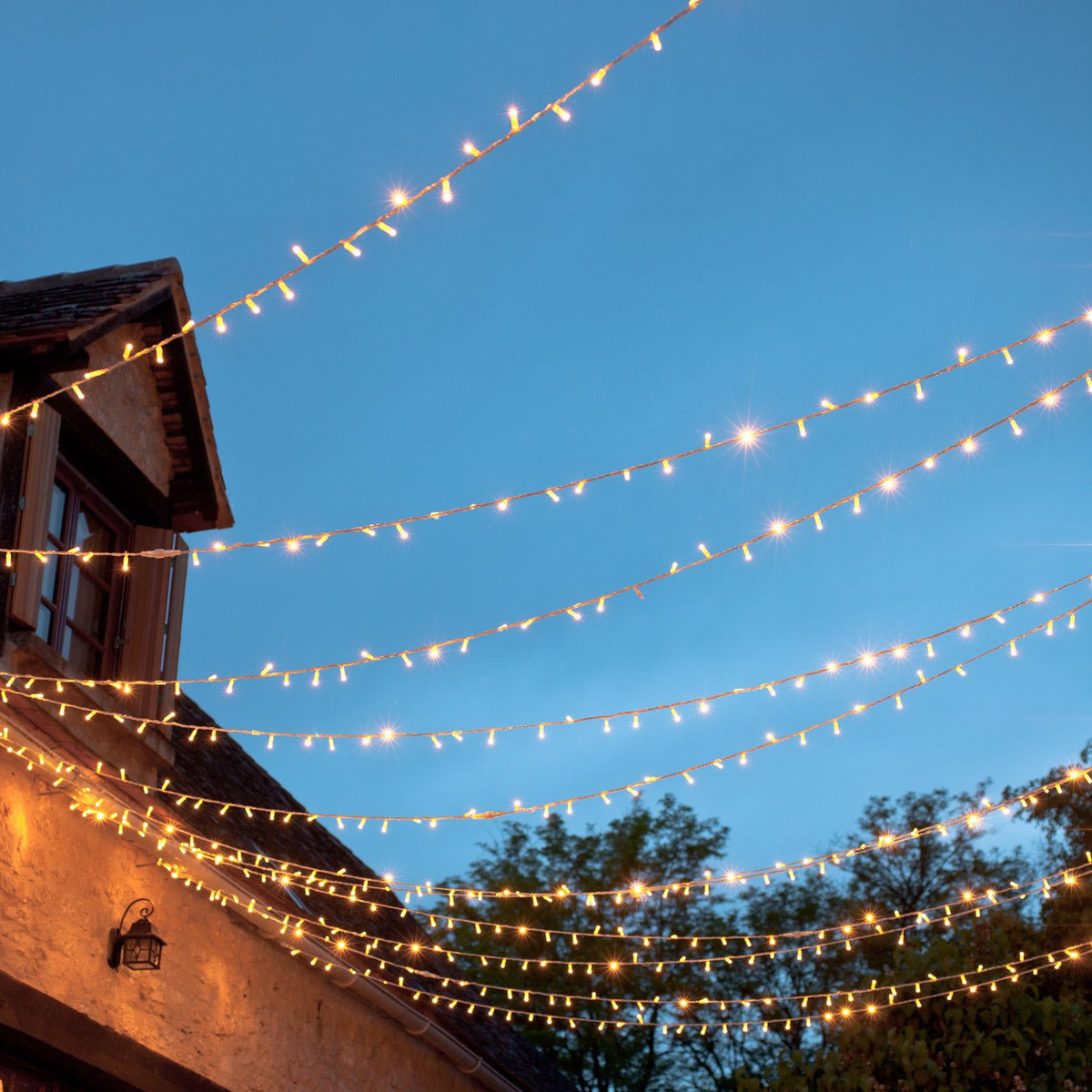 Core Connect 800er LED Lichterkette warmweiß koppelbar transparentes Kabel