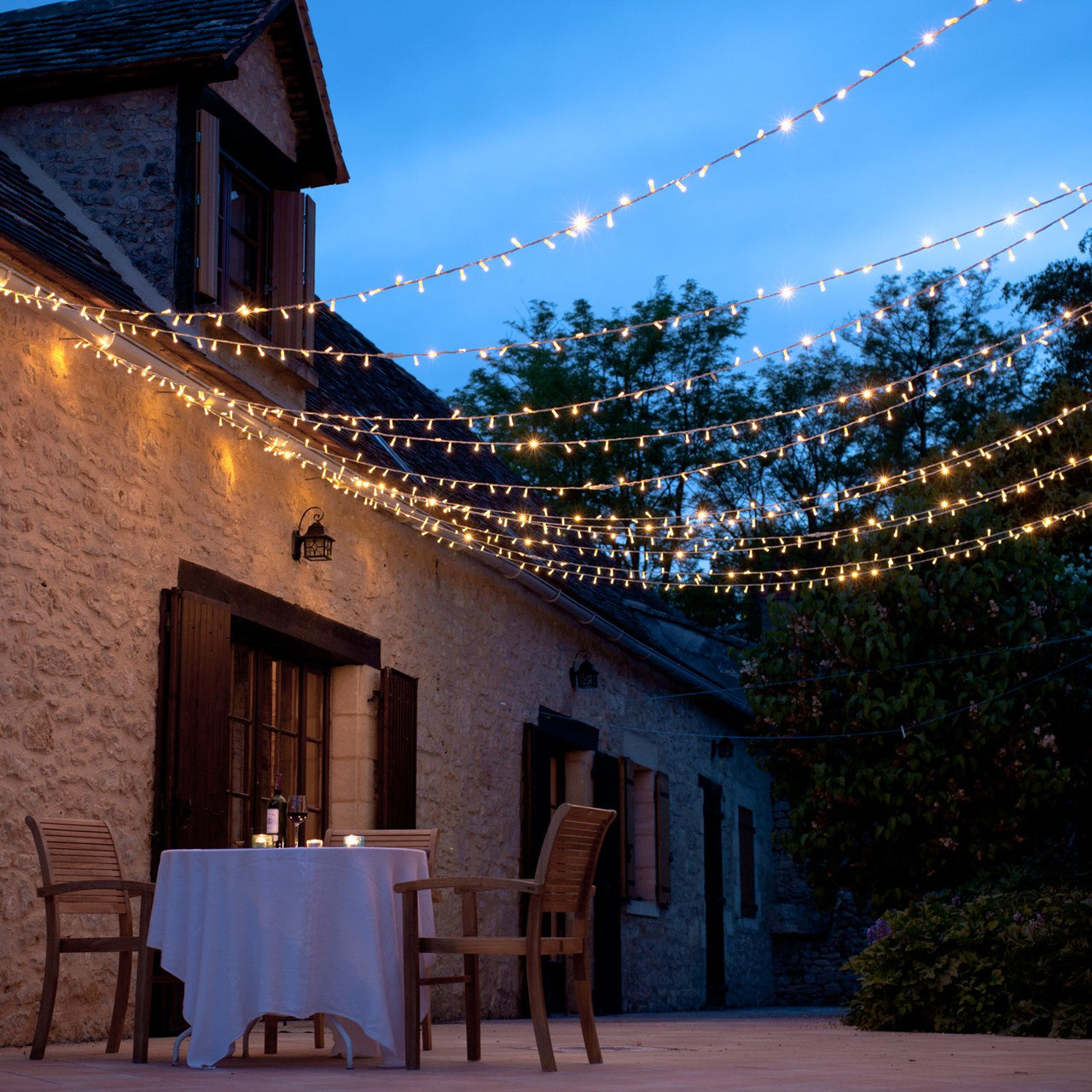 Core Connect 60m 600er LED Lichterkette warmweiß koppelbar transparentes Kabel