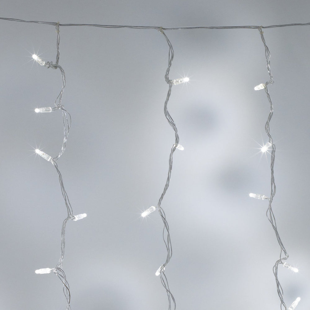 Core Connect  6m x 2m 576er LED Lichtervorhang weiß koppelbar transparentes Kabel