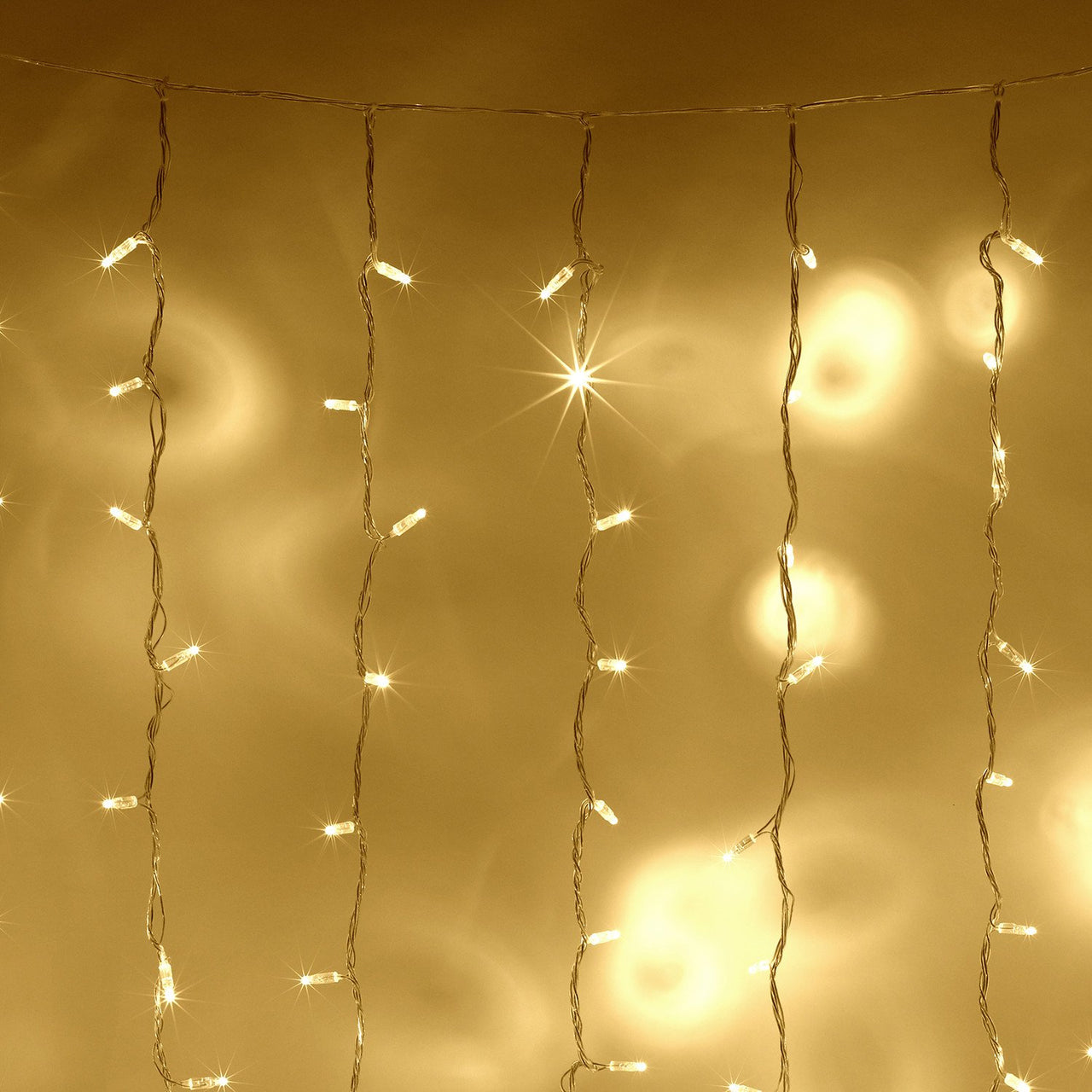 Core Connect 4m x 3m 576er LED Lichtervorhang warmweiß koppelbar transparentes Kabel