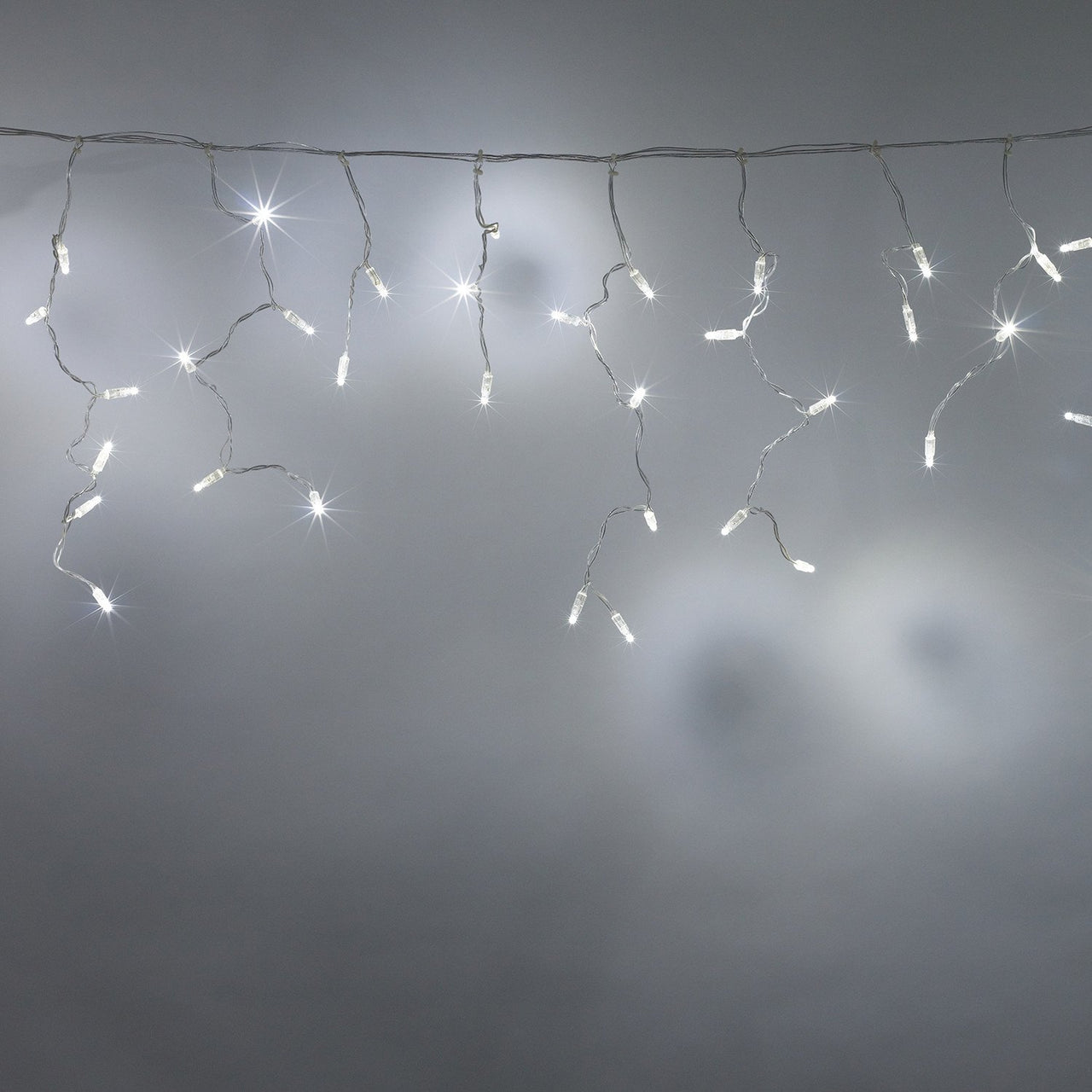 Core Connect 22m 704er LED Eiszapfen Lichterkette weiß koppelbar transparentes Kabel